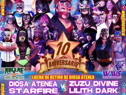WWS celebra 10° Aniversario, y el retiro de Diosa Atenea