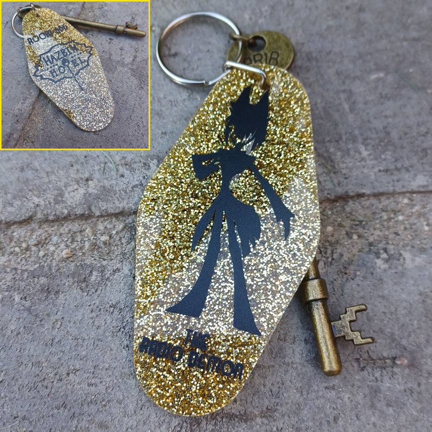 hazbin hotel alastor hotel keychain