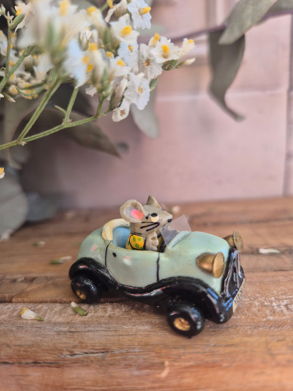 Thumbnail: Miniature Ceramic Mouse In Car