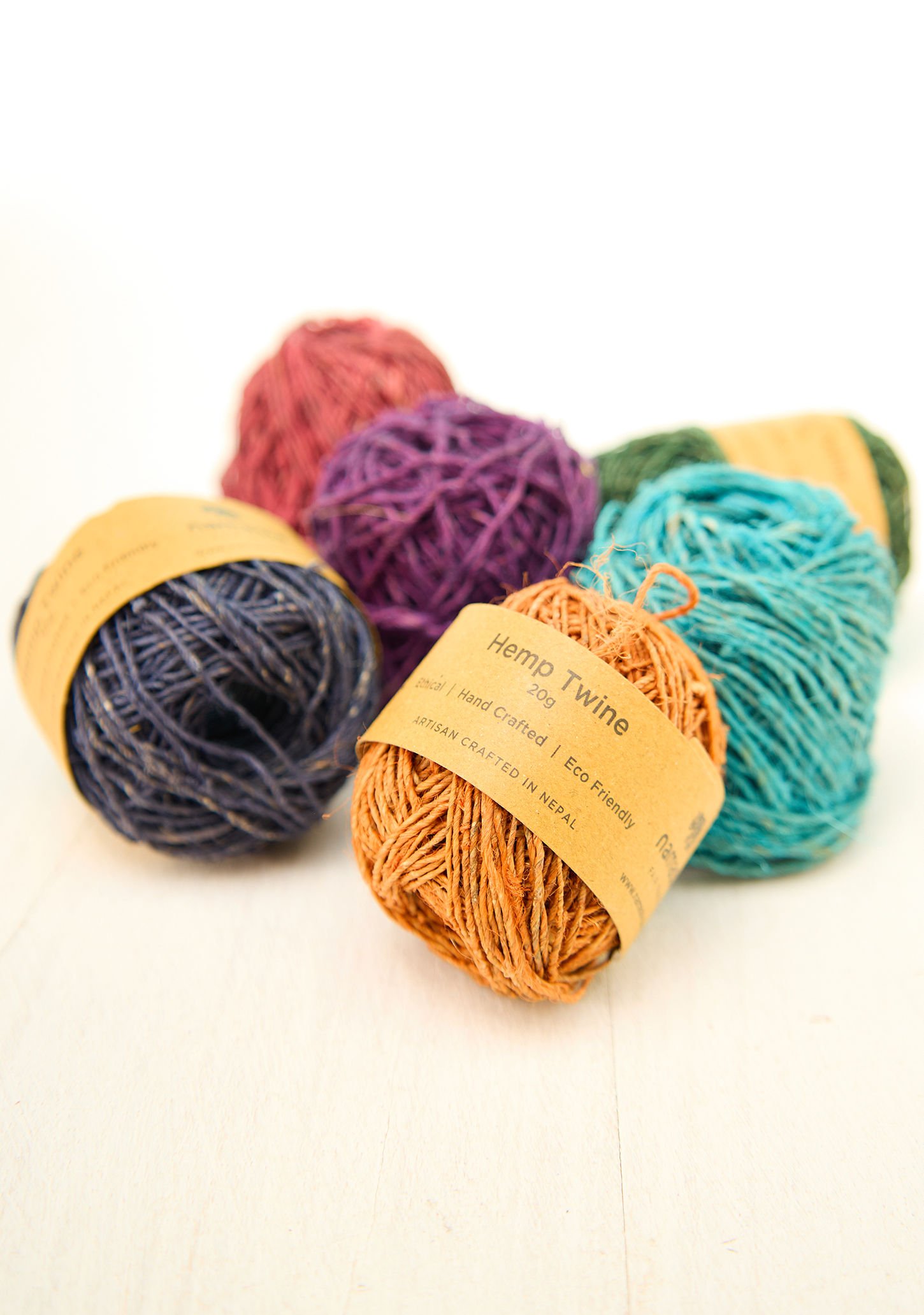 Colourful Hemp Twine Yarn 20g