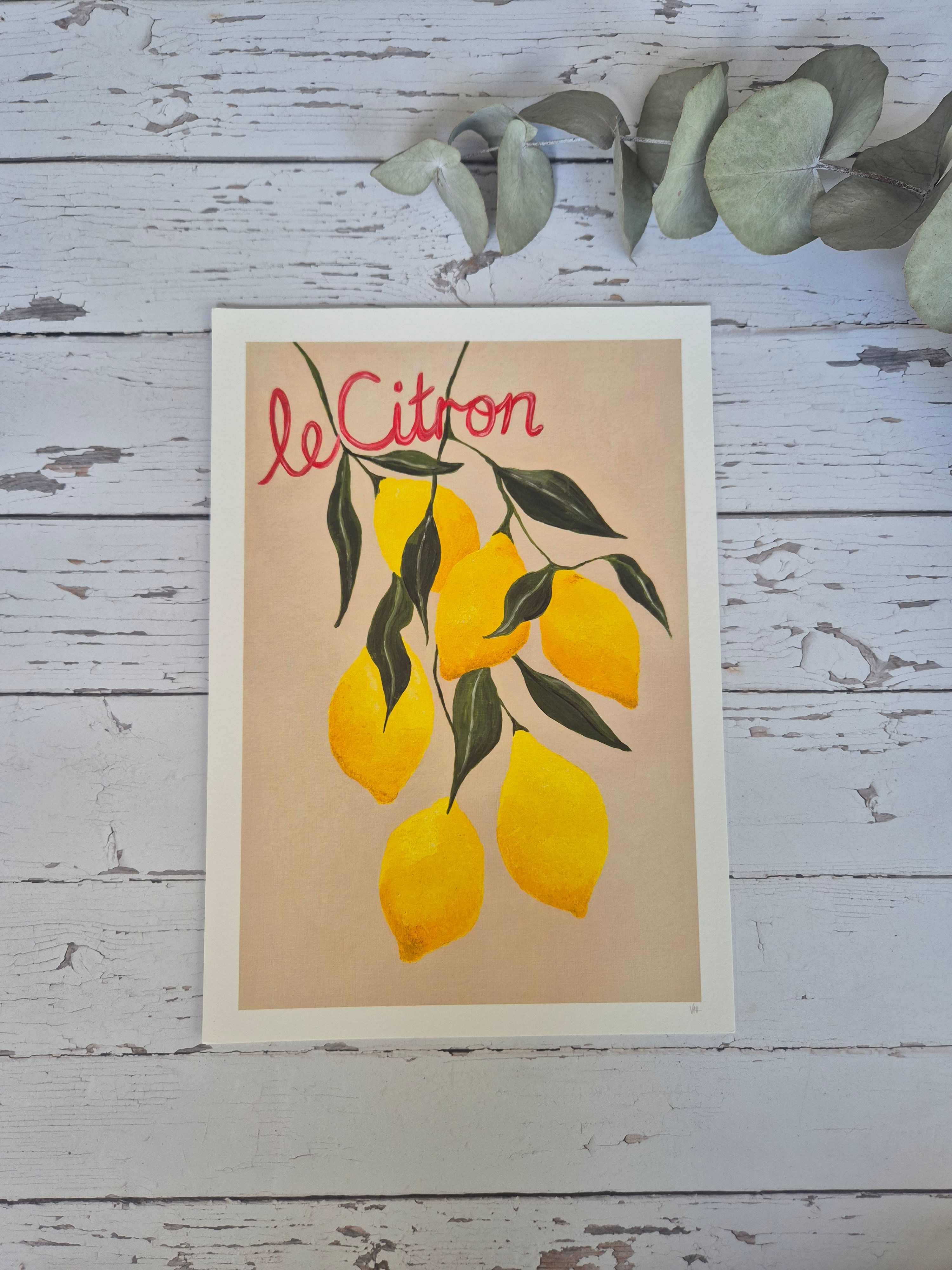Le Citron Lemons Kitchen Print