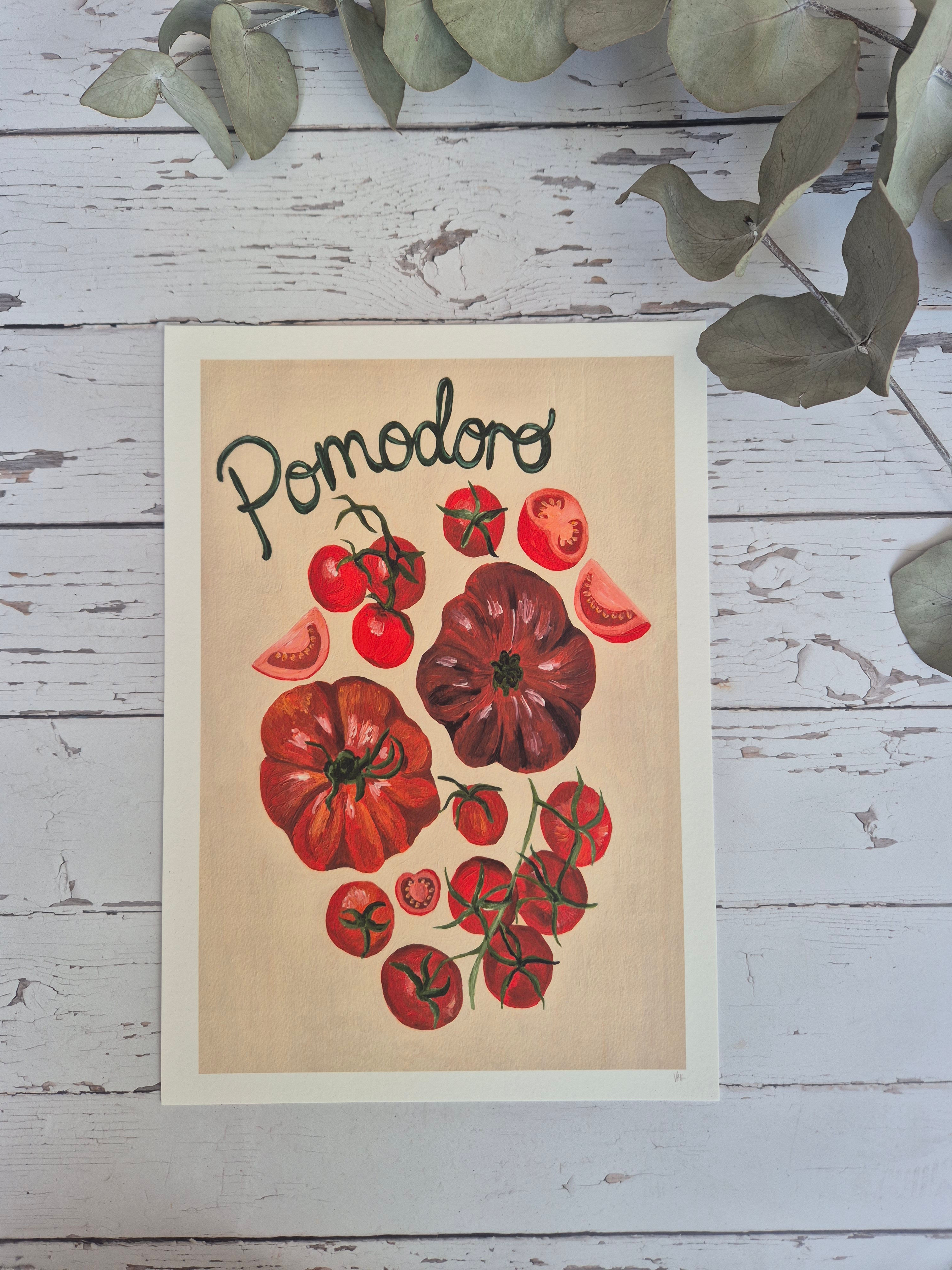 Pomodoro Tomaotes Kitchen Print