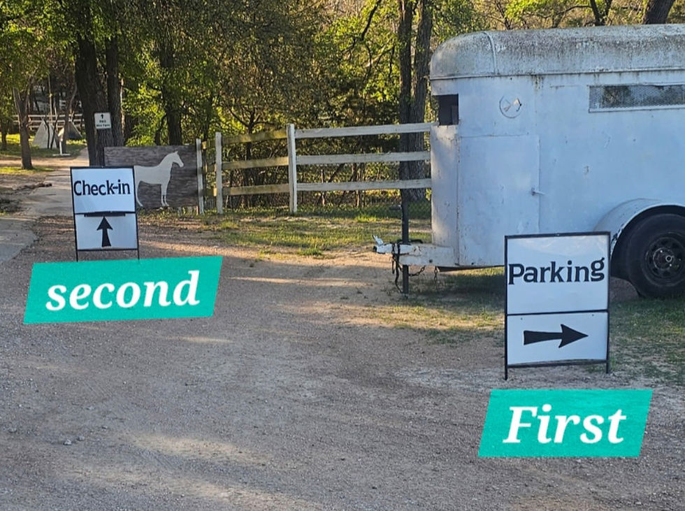 Mini Farm Parking and Check-in Signs