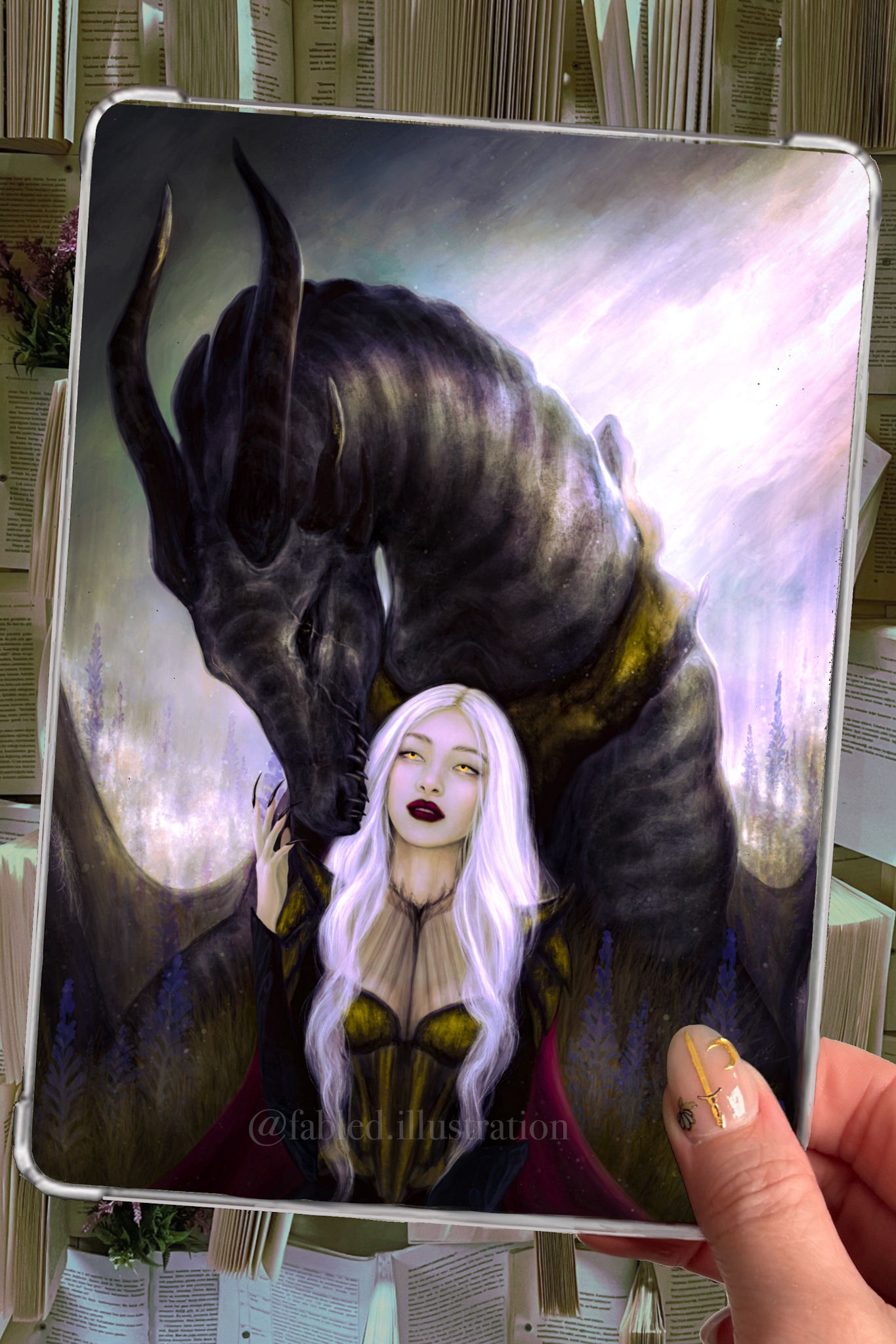 Officially Licensed Throne of Glass Merch - Manon and Abraxos Kindle Insert