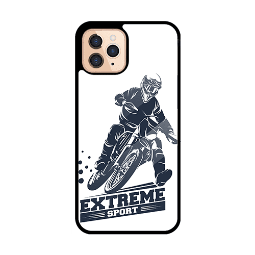 Phone case with motocross rider 'EXTREME SPORT' design