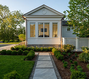 gable end of pool house