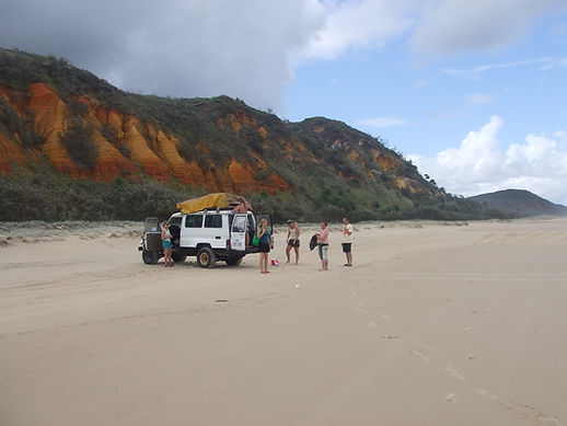 Four wheel drive on beach 