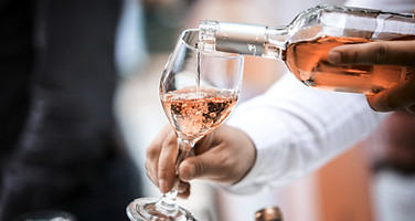 Pouring Rosé Wine