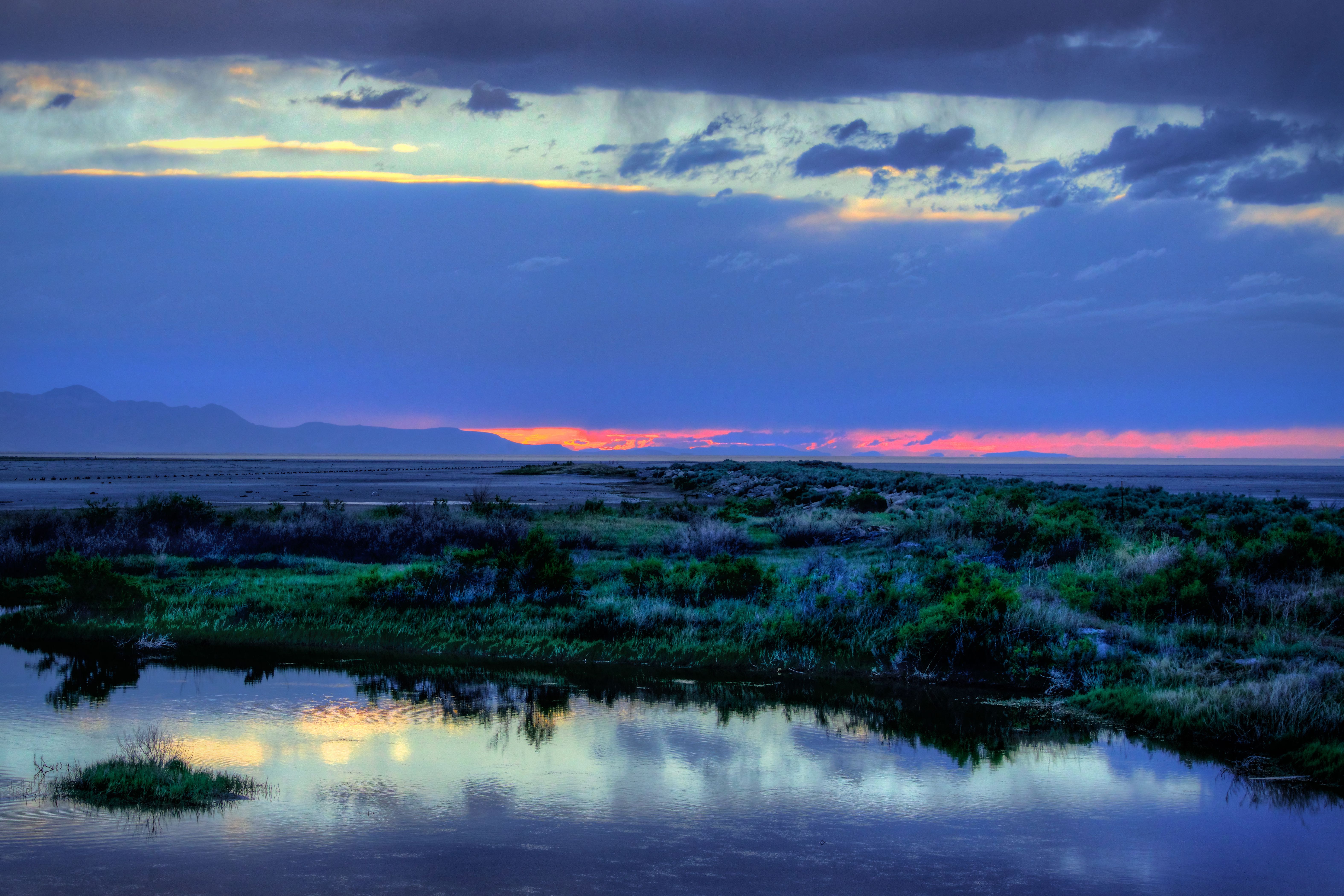 Quiet Salt Lake Marsh
