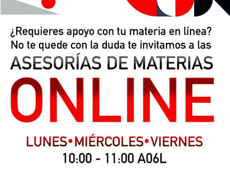 Apoyo con tu materia online !!