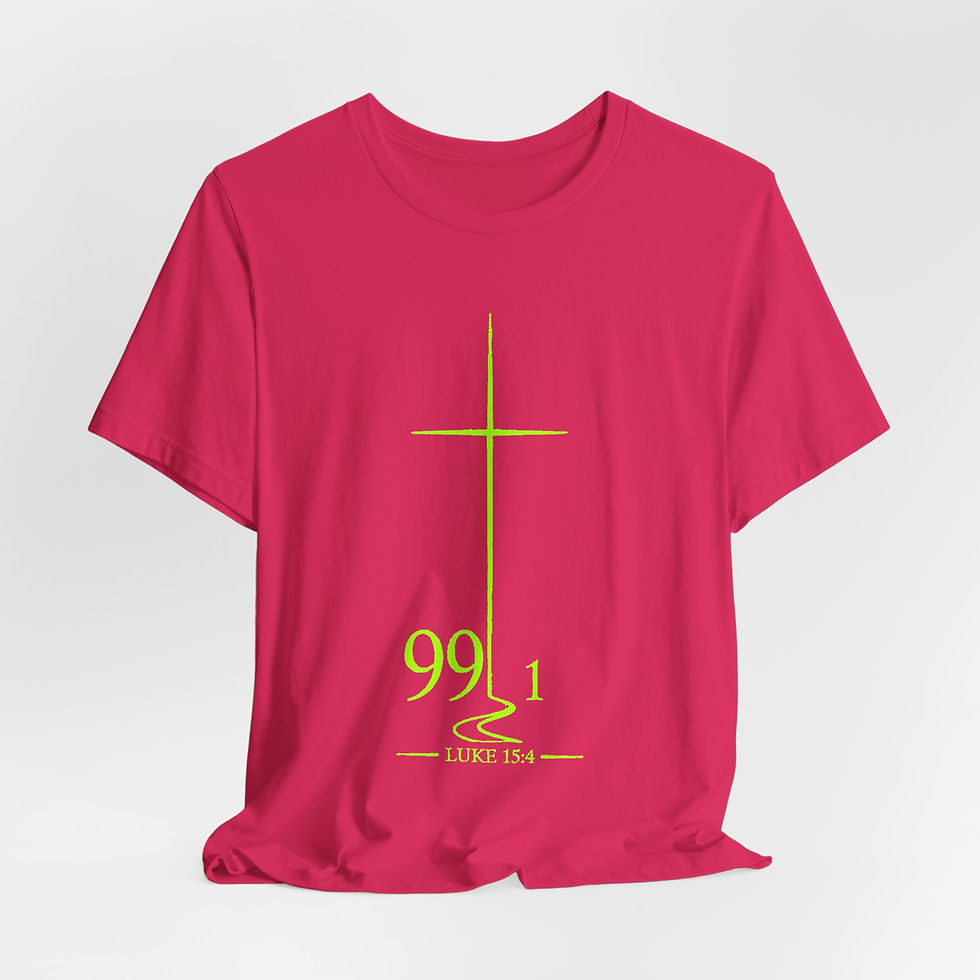 Thumbnail: 99 to 1 Cross Tee dark color | Luke 15:4 Christian Faith Shirt