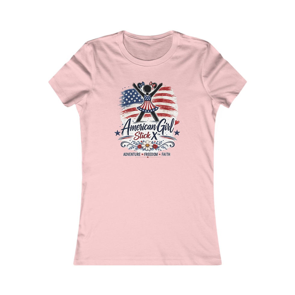 Thumbnail: American Girl Patriotic Tee — "American Girl" Flag Heart Design