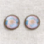 Boucles d'oreilles Boutons Vintage - modèle Mandala - par Melon Doux