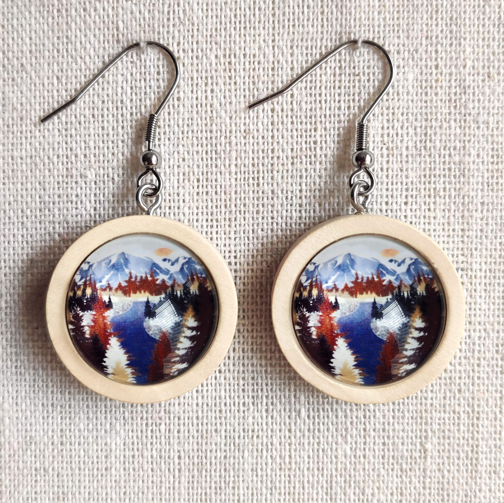 Boucles d'oreilles Les Bois Bohèmes par Melon Doux . Été Indien