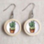 Boucles d'oreilles Les Bois Bohèmes par Melon Doux . Cactus
