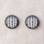 Boucles d'oreilles Les Boutons Noirs - modèle Triangles - par Melon Doux
