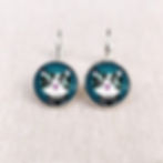 Boucles d'oreilles Les Délicates par Melon Doux . Chatmoureux . Sarcelle