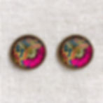 Boucles d'oreilles Boutons Vintage - modèle Amaryllis - par Melon Doux