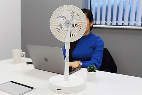 Smart ring light, smart desk fan. Perfect for work from home.