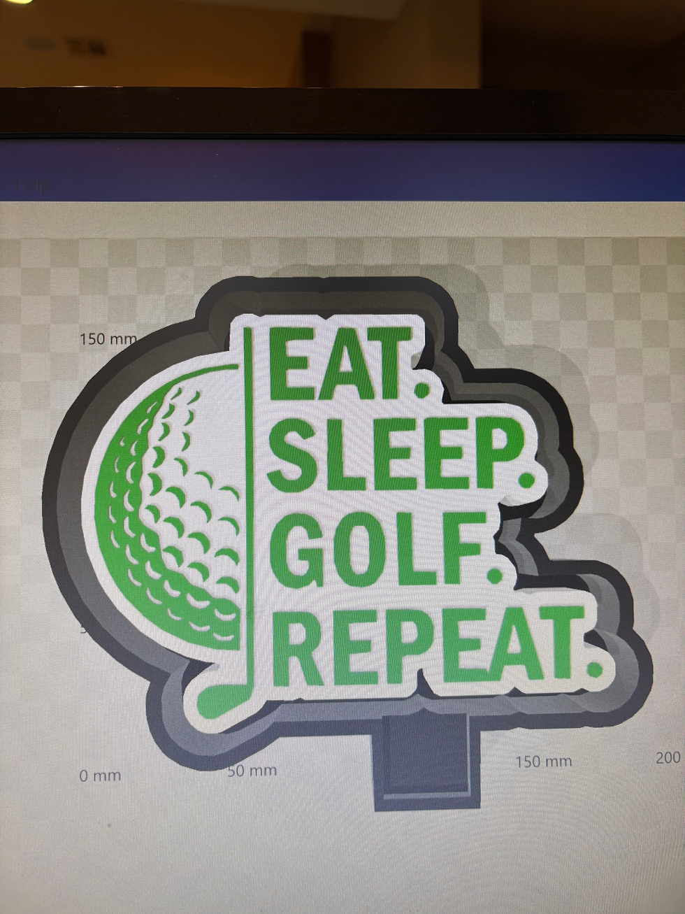 Thumbnail: Eat sleep golf silicone mold