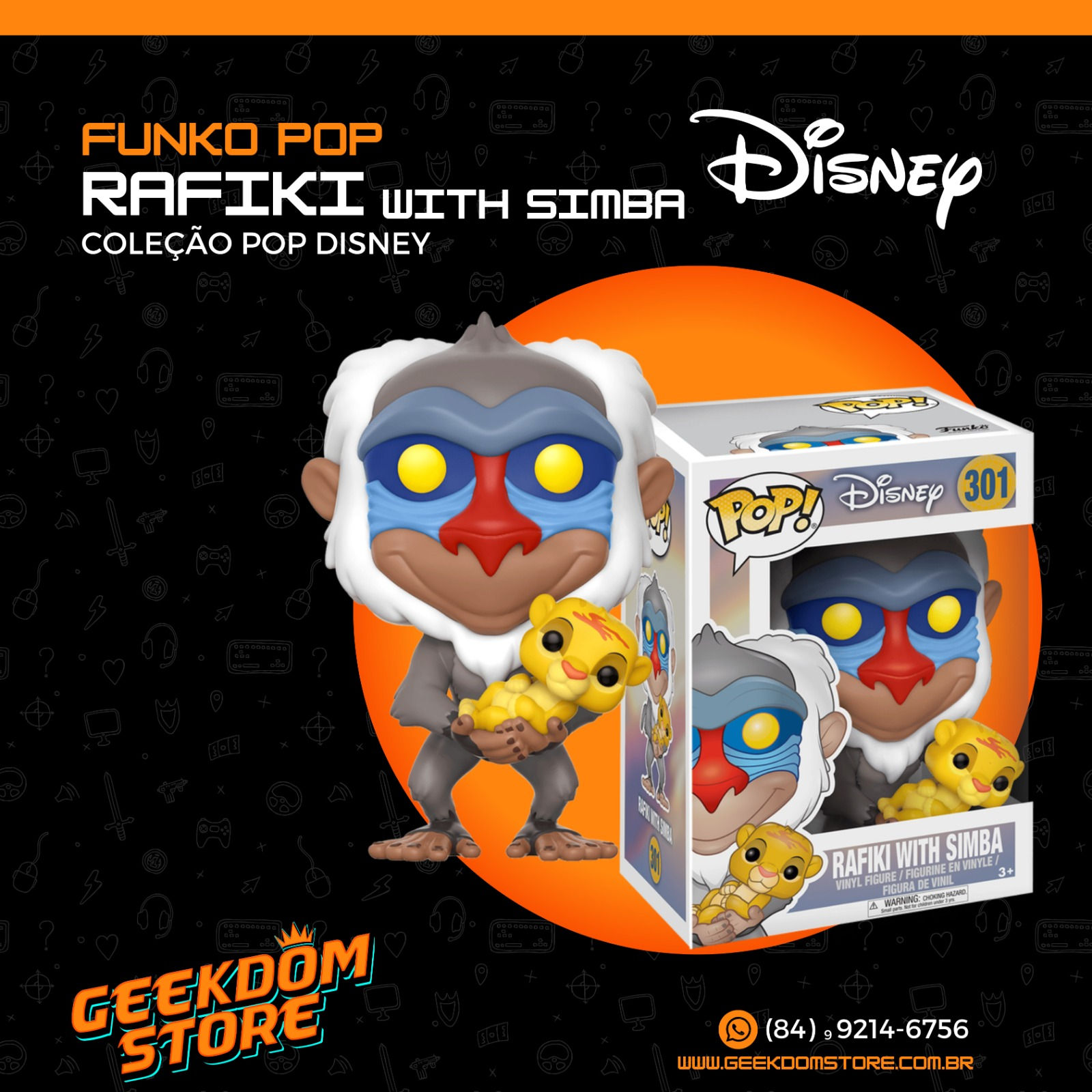 FUNKO POP DISNEY LION KING - RAFIKI 301