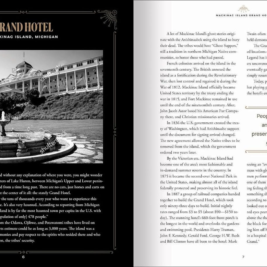 Book spread: Grand Hotel, Mackinac Island photo
