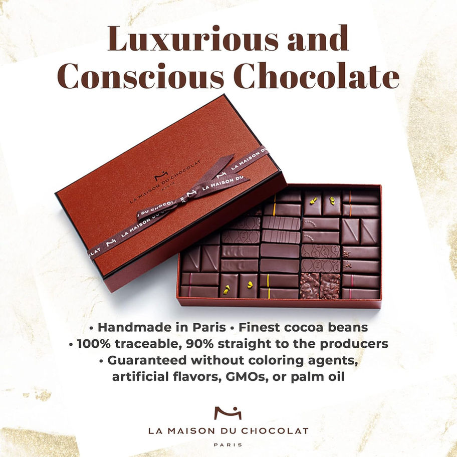 Luxurious and Conscious Chocolate: Parisian handmade chocolates in elegant box