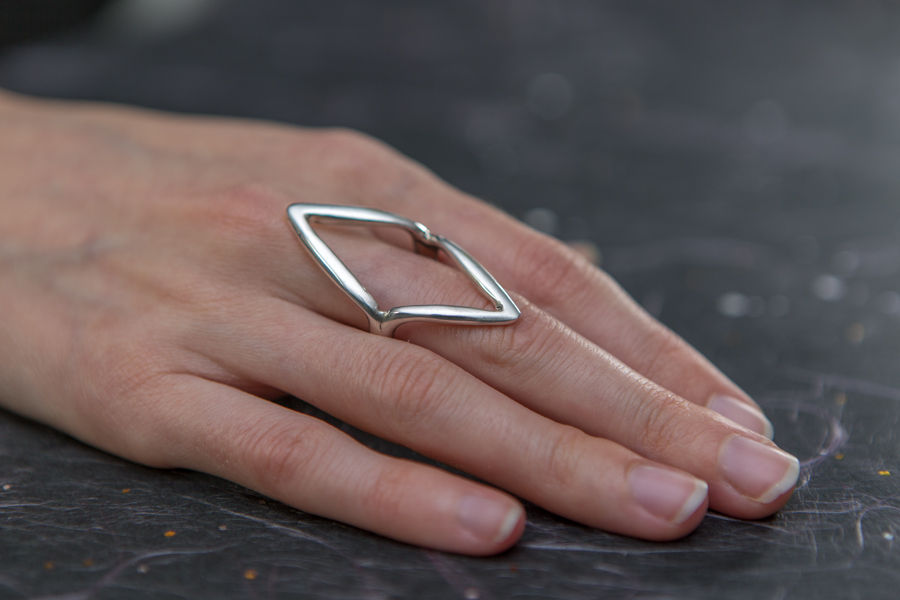 Miniature : Bague Unique en Argent Sterling