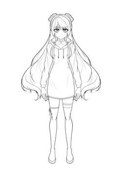 dangan_style live 2d_outline