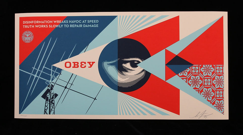 Thumbnail: Shepard Fairey (Obey Giant) - Disinformation Damage (2 variants)