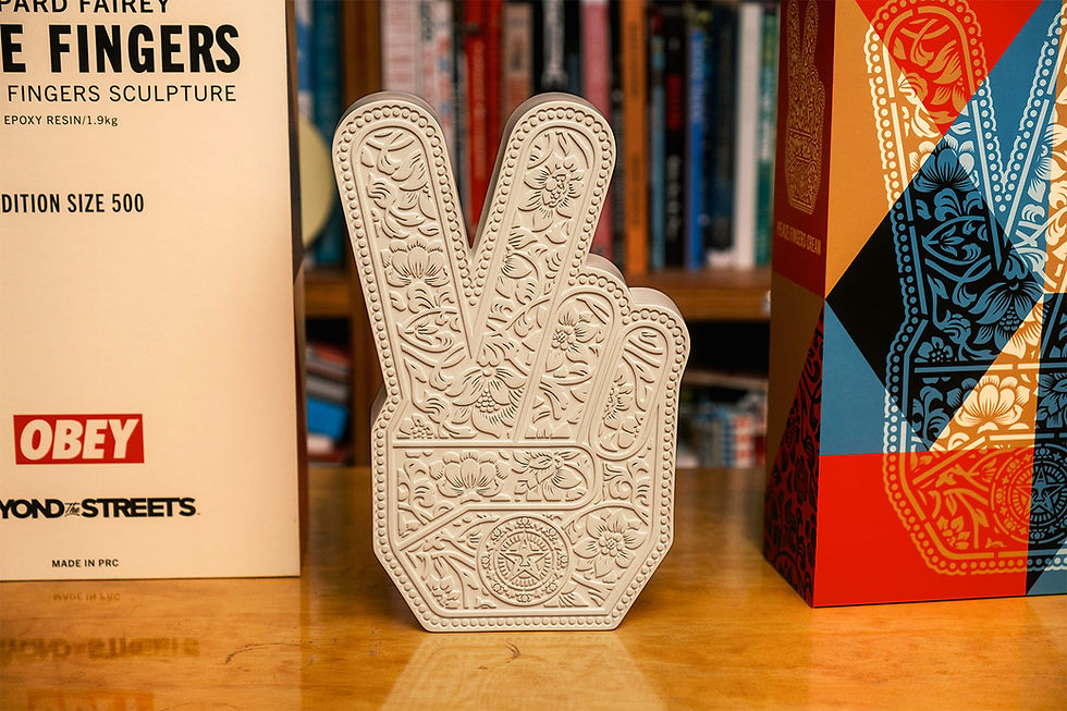 Thumbnail: Shepard Fairey (Obey Giant) - Peace Fingers Sculpture