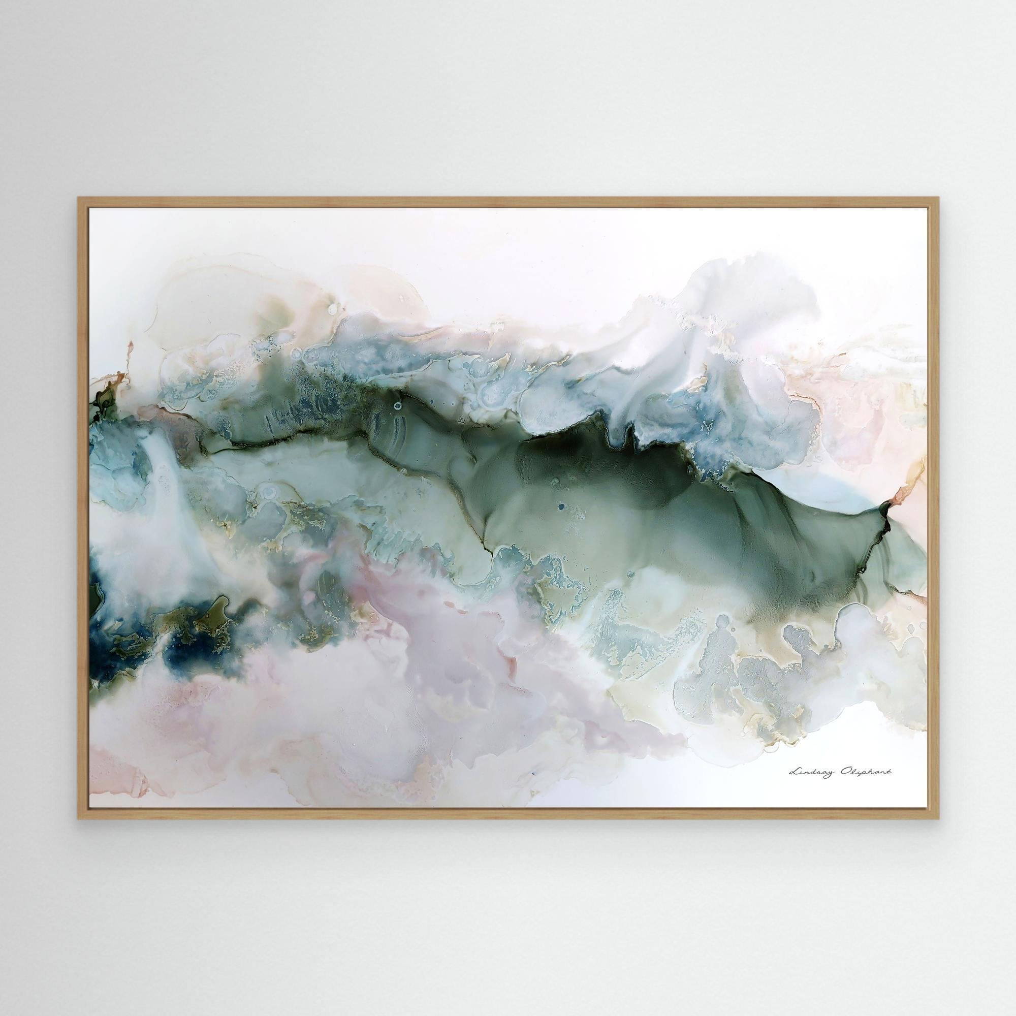 Misty Mountains - Framed Canvas Print