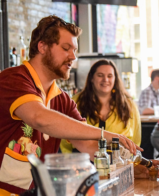 A bartender at Central Park Bar 
