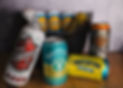 Assorted beer and seltzer cans