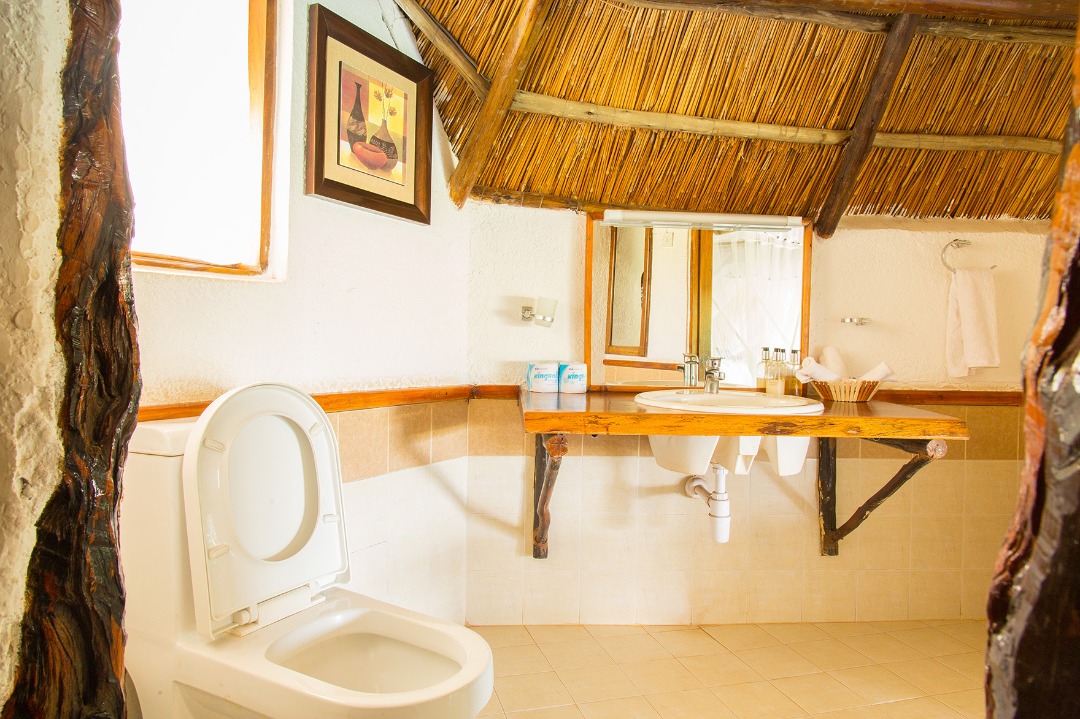 Guest bathroom at Manyara Wildlife Safari Lodge