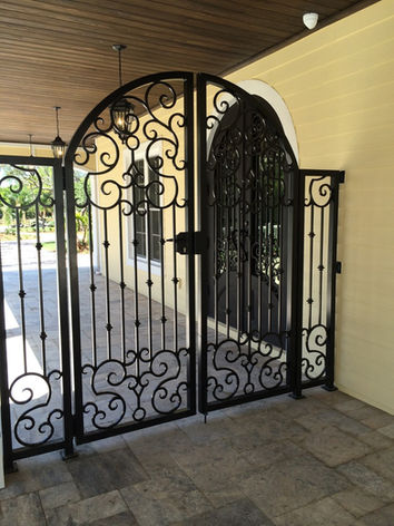 Black Courtyard Gates Florida | Jansen Shutters & Specialties