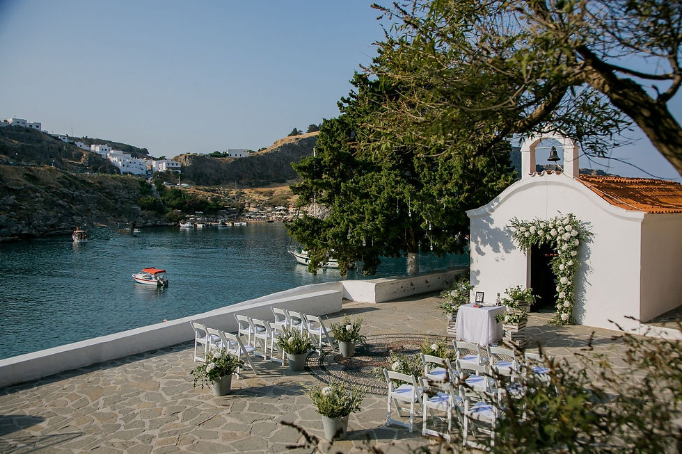 St. Pauls chapel wedding venue, Rhodes, Greece
