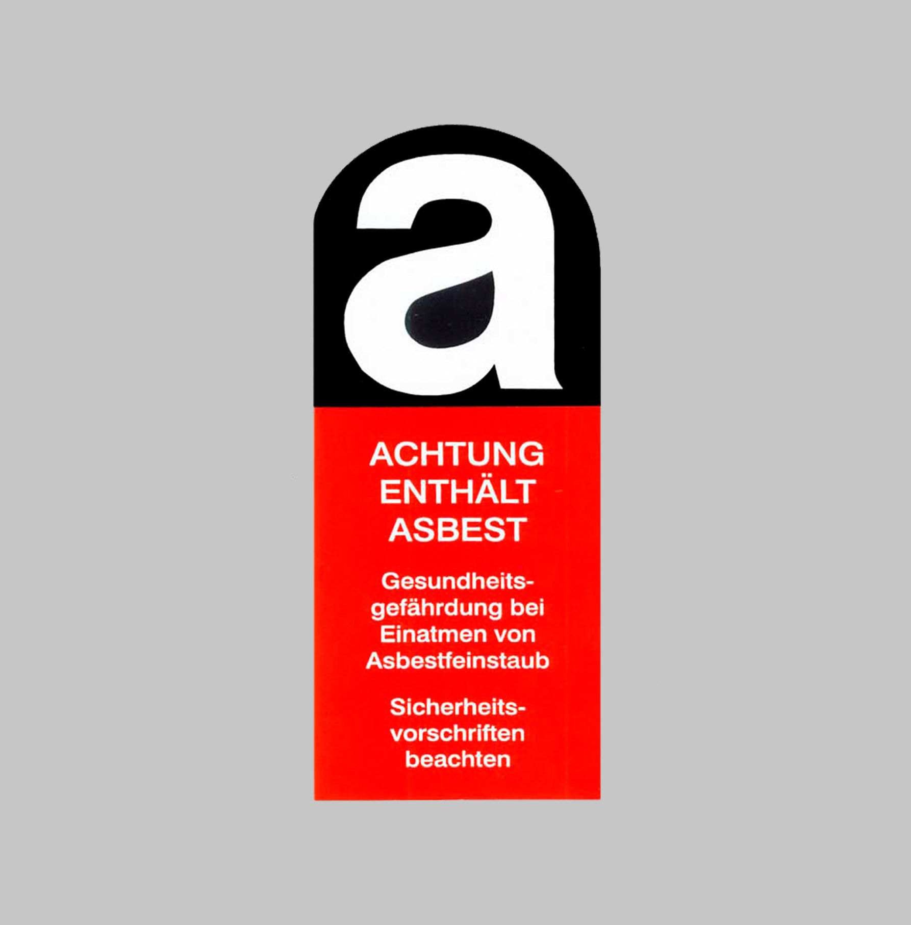 Asbest Warnkleber