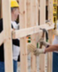 Volunteers on Construction Site