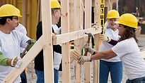 Construction engineers at work