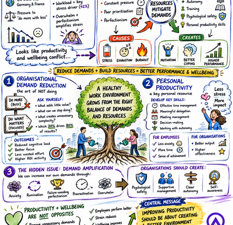 Productive Wellbeing Sketchnote