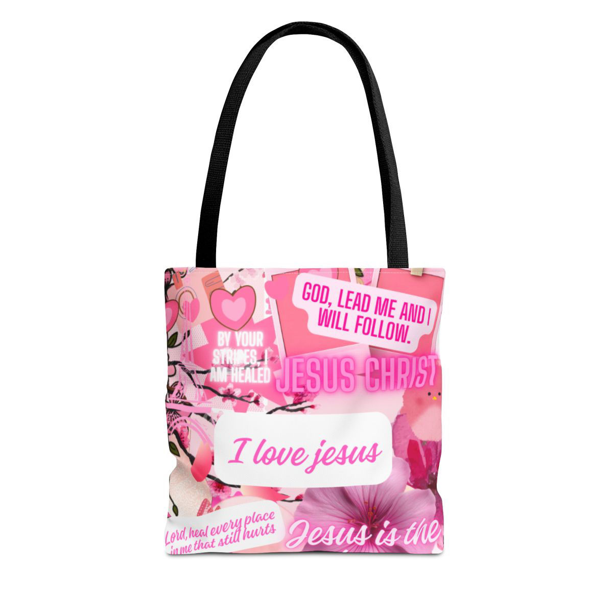 Pink I love Jesus bag