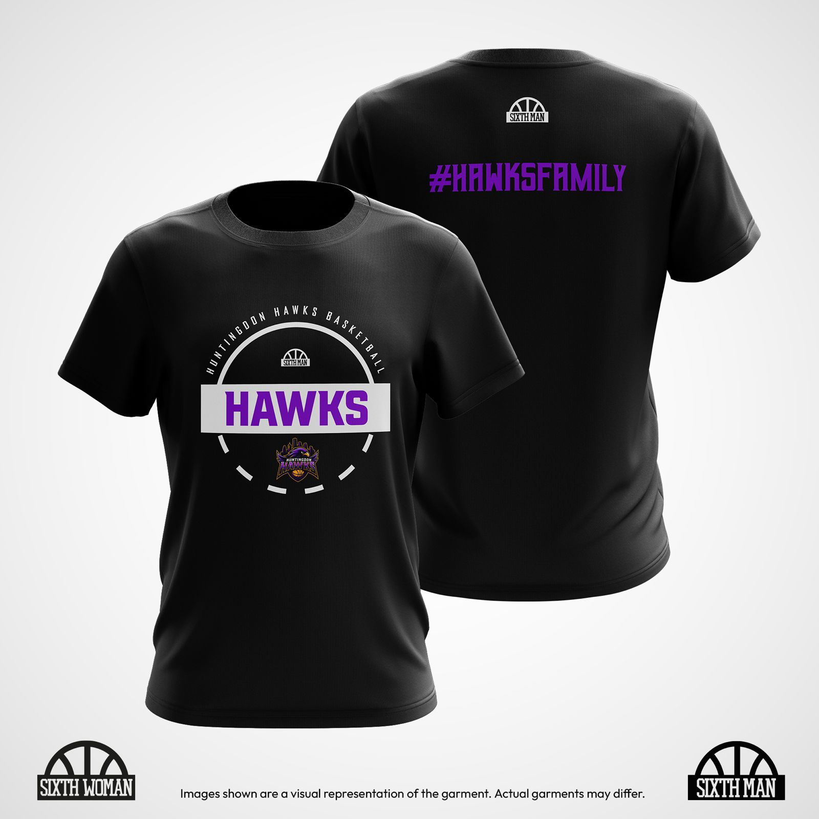 Huntingdon Hawks Basketball Short Sleeve Tee