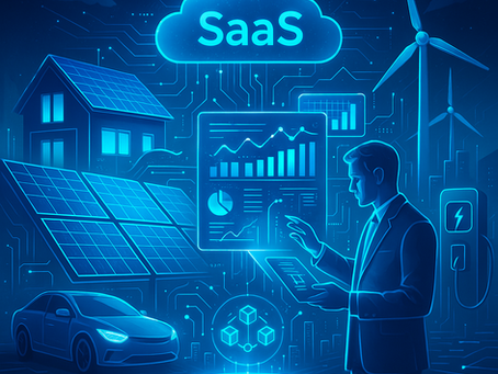 Energy SaaS Architektur: HEMS sendet Telemetrie in Cloud-Plattformen; offene Standards (OCPP, OpenADR, Matter, DLMS/COSEM) und Security (GDPR, ISO/IEC 27001, SOC 2) ermöglichen skalierbare Flexibilität.
