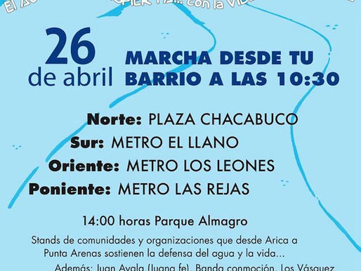 Colectivo VientoSur se suma entusiasta y combativo a la marcha por el Agua
