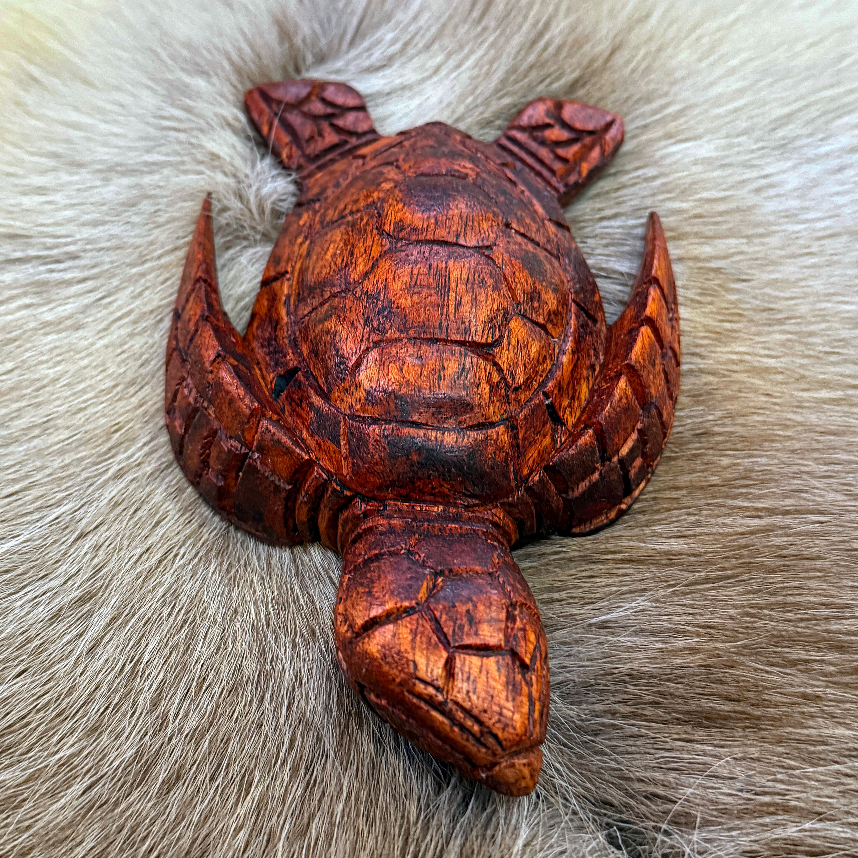 Sea turtle, hand-carved from Hawaii