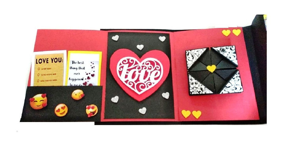 Thumbnail: Handcrafted Tri Fold 3D Love Jumbo Card