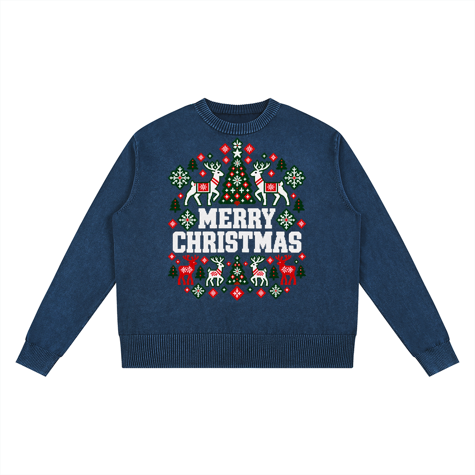Merry Christmas Reindeer Ugly Sweater product image