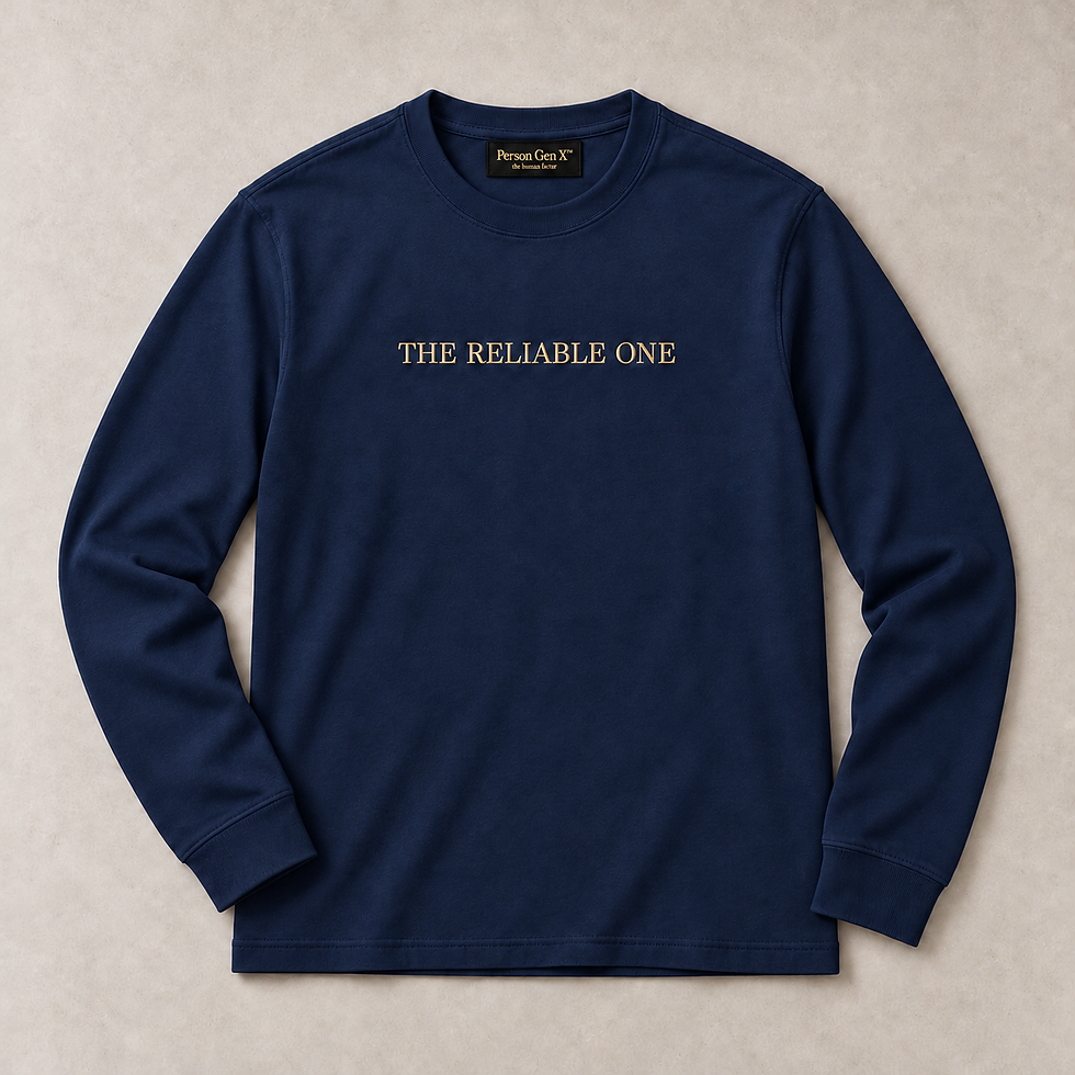 The Reliable One Signature Embroidered Long Sleeve approved garment mockup