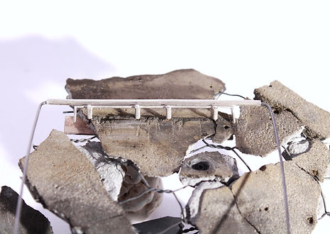 jewellery, jewelry, brooch, gold, concrete, art, design